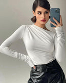 Blusa Natsumi Mangas Longas com Pregas