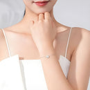 Pulseira de Prata Zircônia Coração