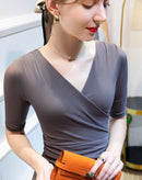 Blusa Roma Meia Manga Com Pregas