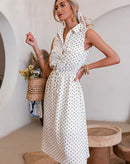 Vestido Midi Retrô com Amarração