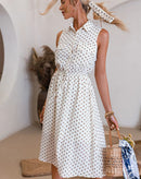 Vestido Midi Retrô com Amarração