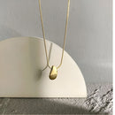 Colar Gota Liso Banhado A Ouro