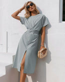 Vestido Midi Coimbra com Mangas