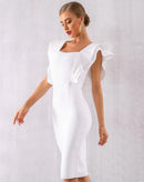 Vestido Midi Magnum Com Babados