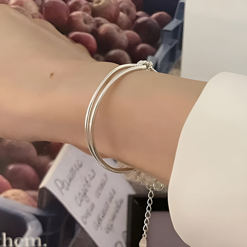 Pulseira Feminina de Prata Enlace