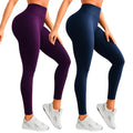 Kit 2 Calças Legging Femininas Suplex Liso Zero Transparência e Cintura Alta