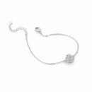 Pulseira de Prata Zircônia Coração