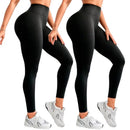 Kit 2 Calças Legging Femininas Suplex Liso Zero Transparência e Cintura Alta