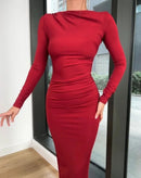 Vestido Longo Amanda com Franzido Frontal