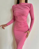 Vestido Longo Amanda com Franzido Frontal