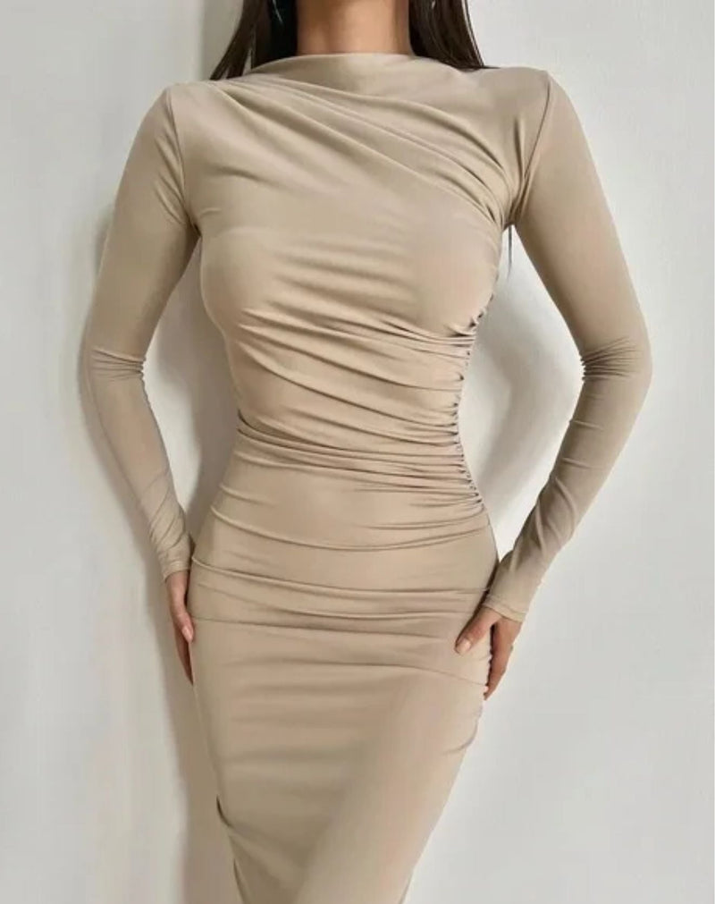 Vestido Longo Amanda com Franzido Frontal