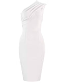 Vestido Midi Nashville de Um Ombro Só