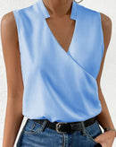 Blusa Catherine Sem Mangas e Decote Transpassado