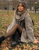 Casaco Elyn de lã com Bolsos e Botões frontais