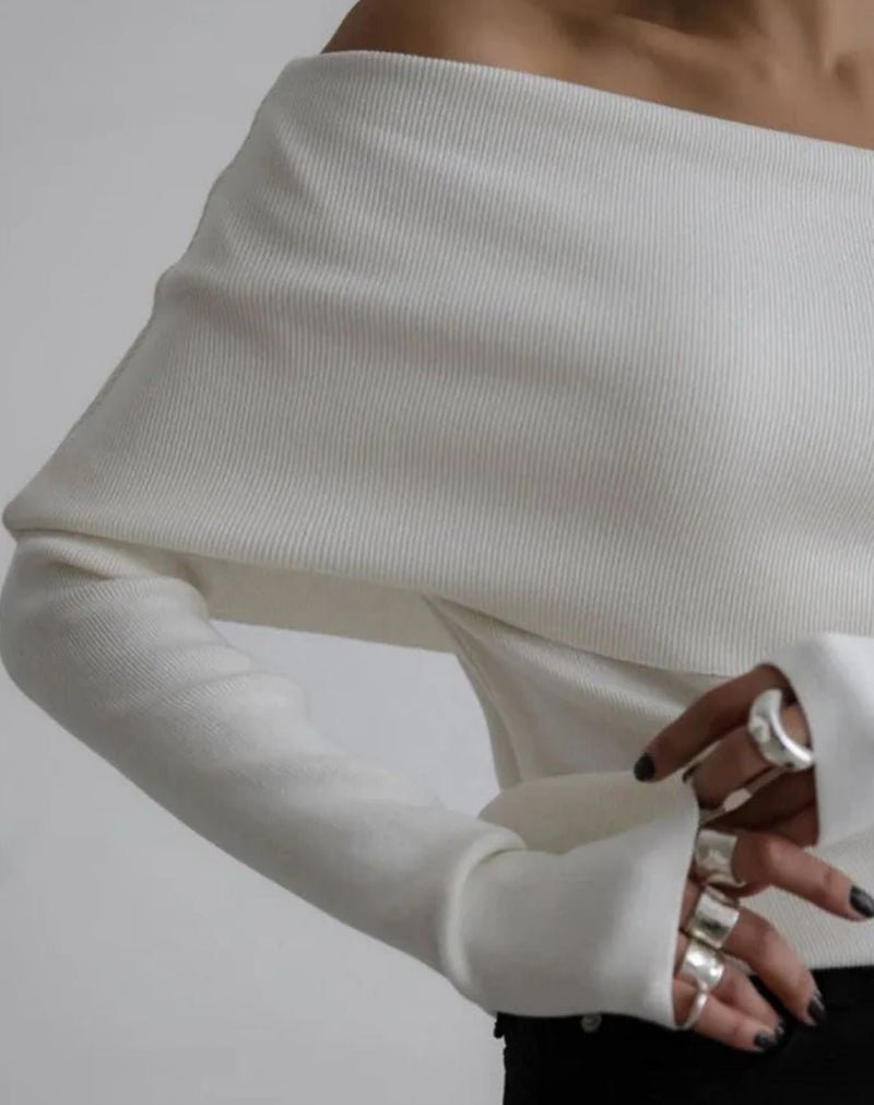 Blusa Lyor Ombro a Ombro com Mangas