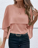 Blusa com Gola Redonda e Mangas Largas