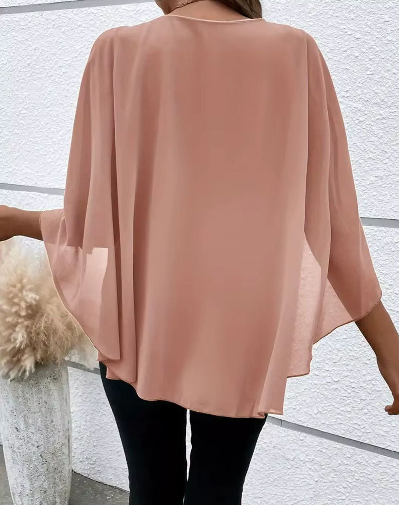 Blusa com Gola Redonda e Mangas Largas