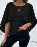 Blusa com Gola Redonda e Mangas Largas