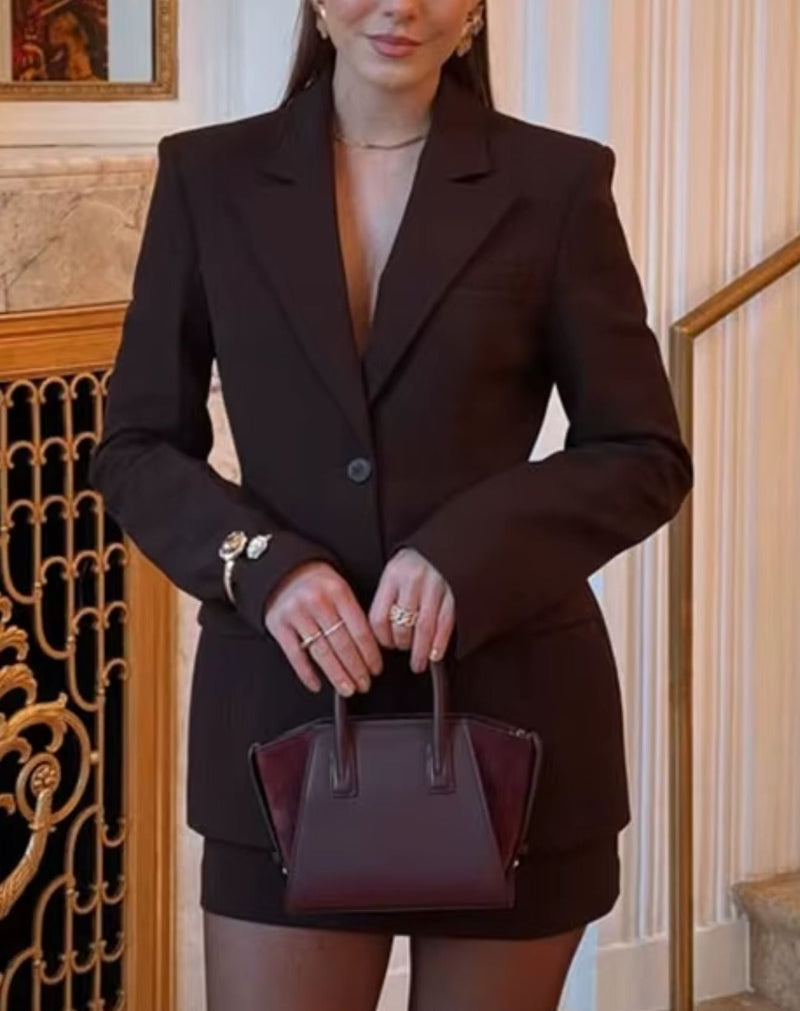 Conjunto Milani Blazer Alongado + Saia