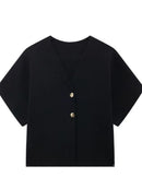 Blusa Olívia com Abertura Frontal com Botões