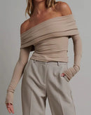 Blusa Canelada Vittaceri Ombro a Ombro