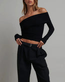 Blusa Canelada Vittaceri Ombro a Ombro