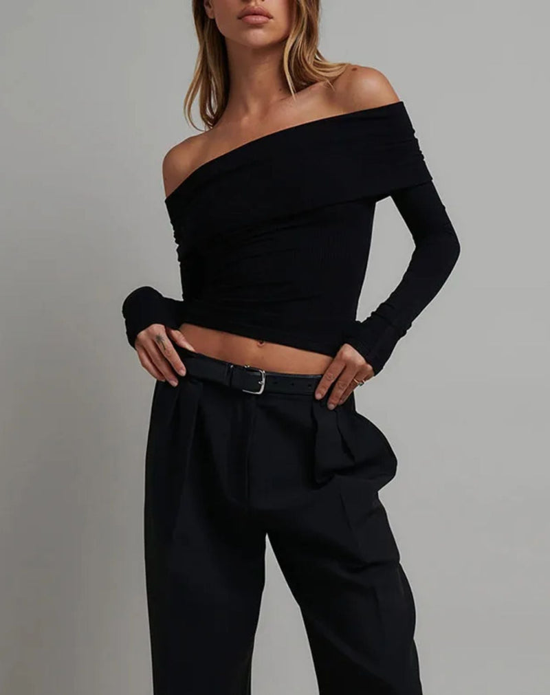 Blusa Canelada Vittaceri Ombro a Ombro