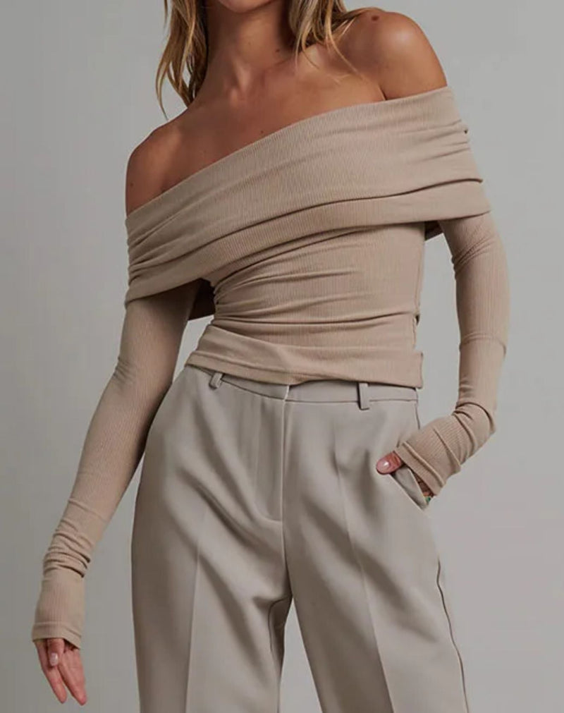 Blusa Canelada Vittaceri Ombro a Ombro