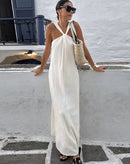 Vestido Longo Panini com Transpasse Frontal