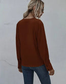 Blusa Pequi com Mangas Longas e Pregas Frontais