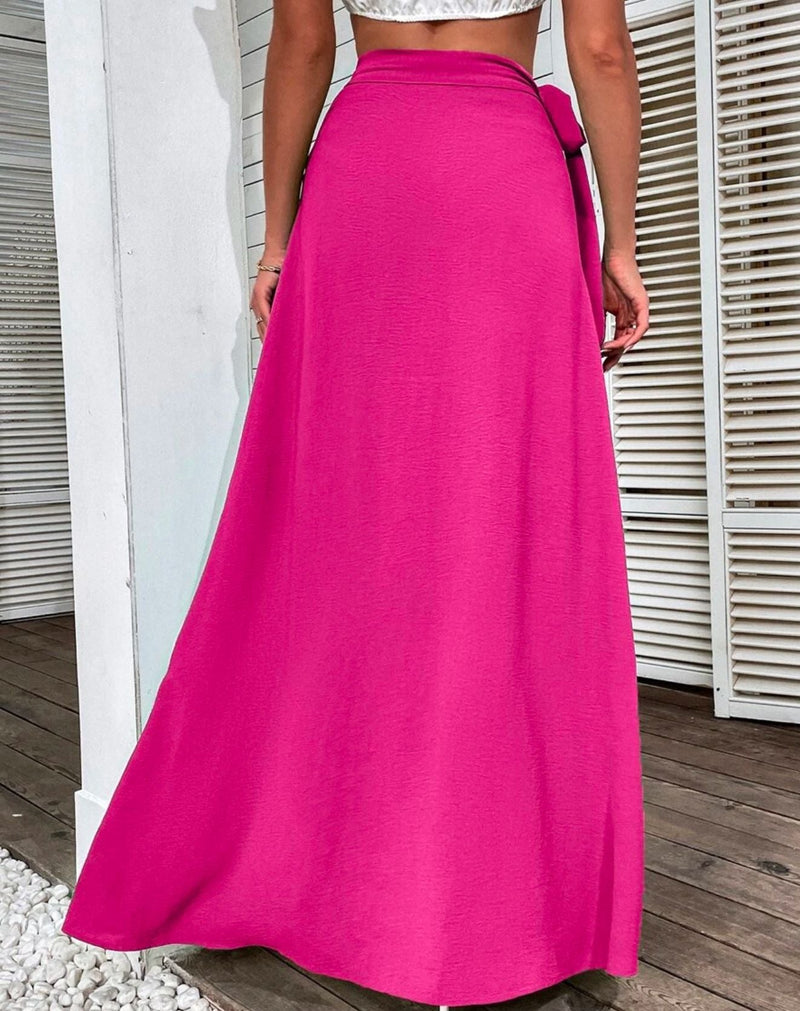 Saia Maxi Com Cintura Transpassada