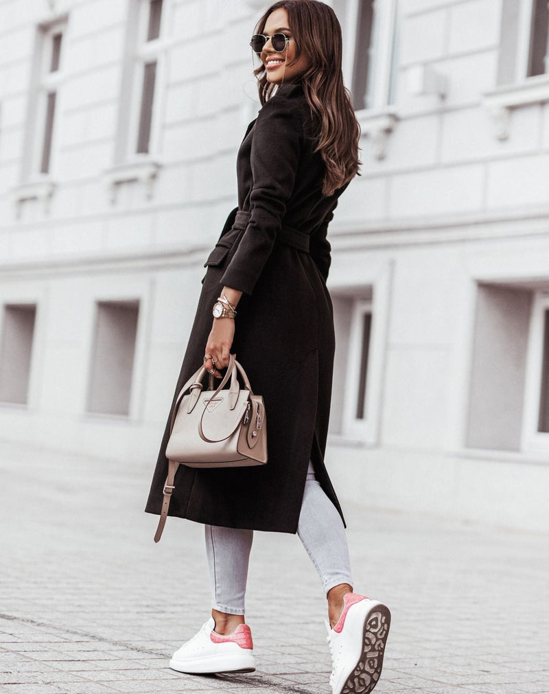 Casaco Sindy de Lã Batida Alongado com Amarração