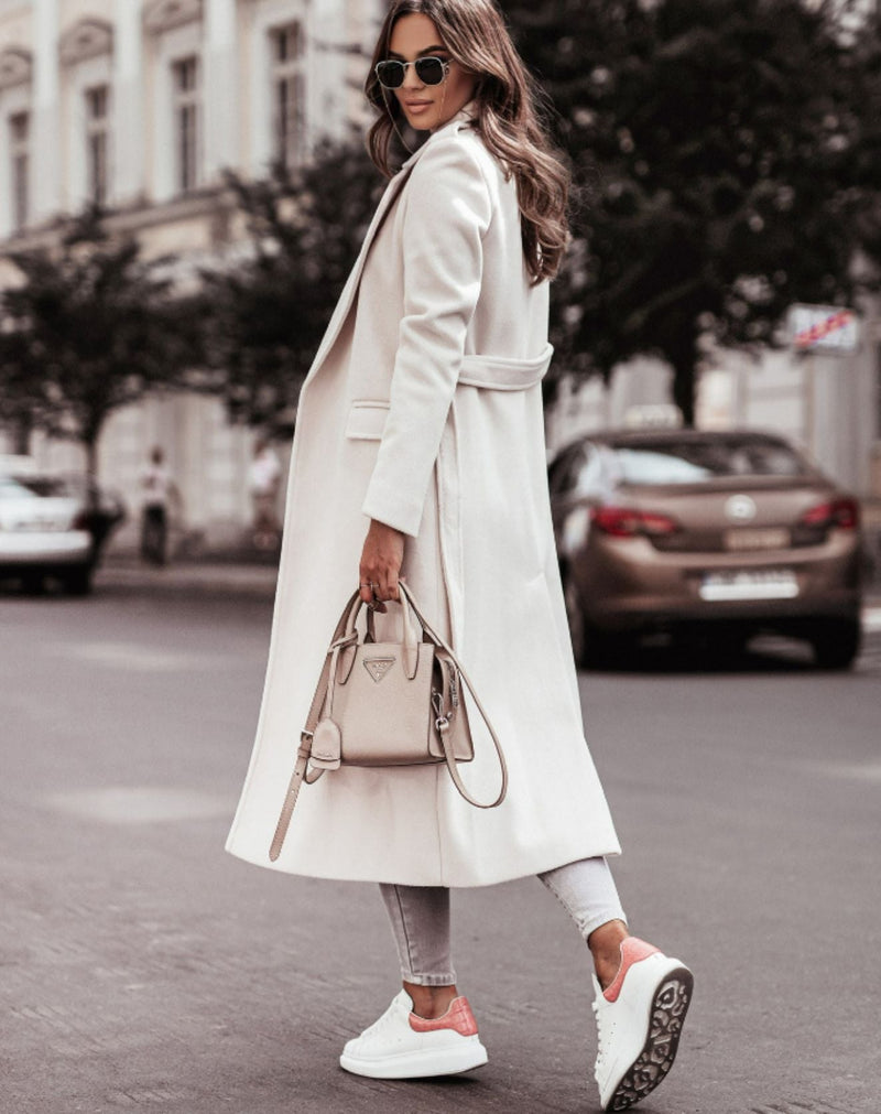 Casaco Sindy de Lã Batida Alongado com Amarração