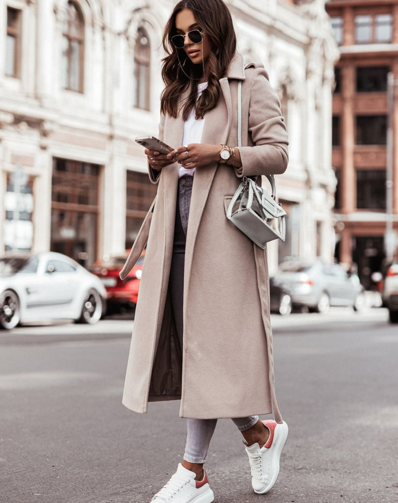 Casaco Sindy de Lã Batida Alongado com Amarração