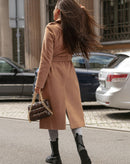 Casaco Sindy de Lã Batida Alongado com Amarração