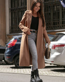 Casaco Sindy de Lã Batida Alongado com Amarração