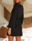 Vestido Curto Dallas Mangas Bufantes